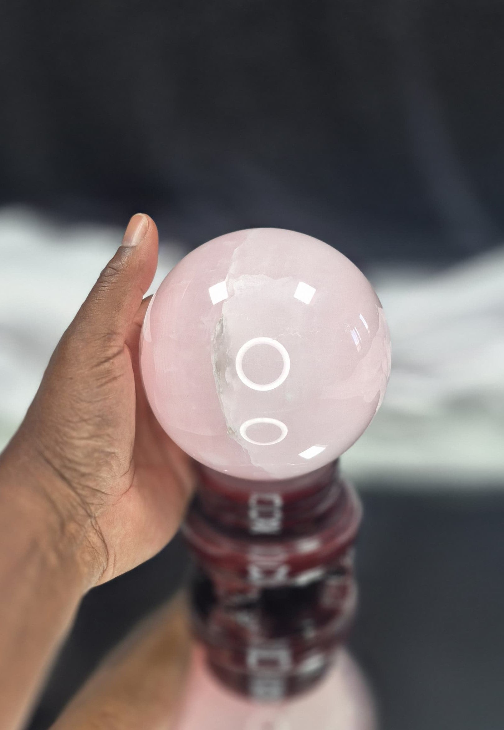 #1 🌸 LRG Pink Calcite (Mangano) Sphere