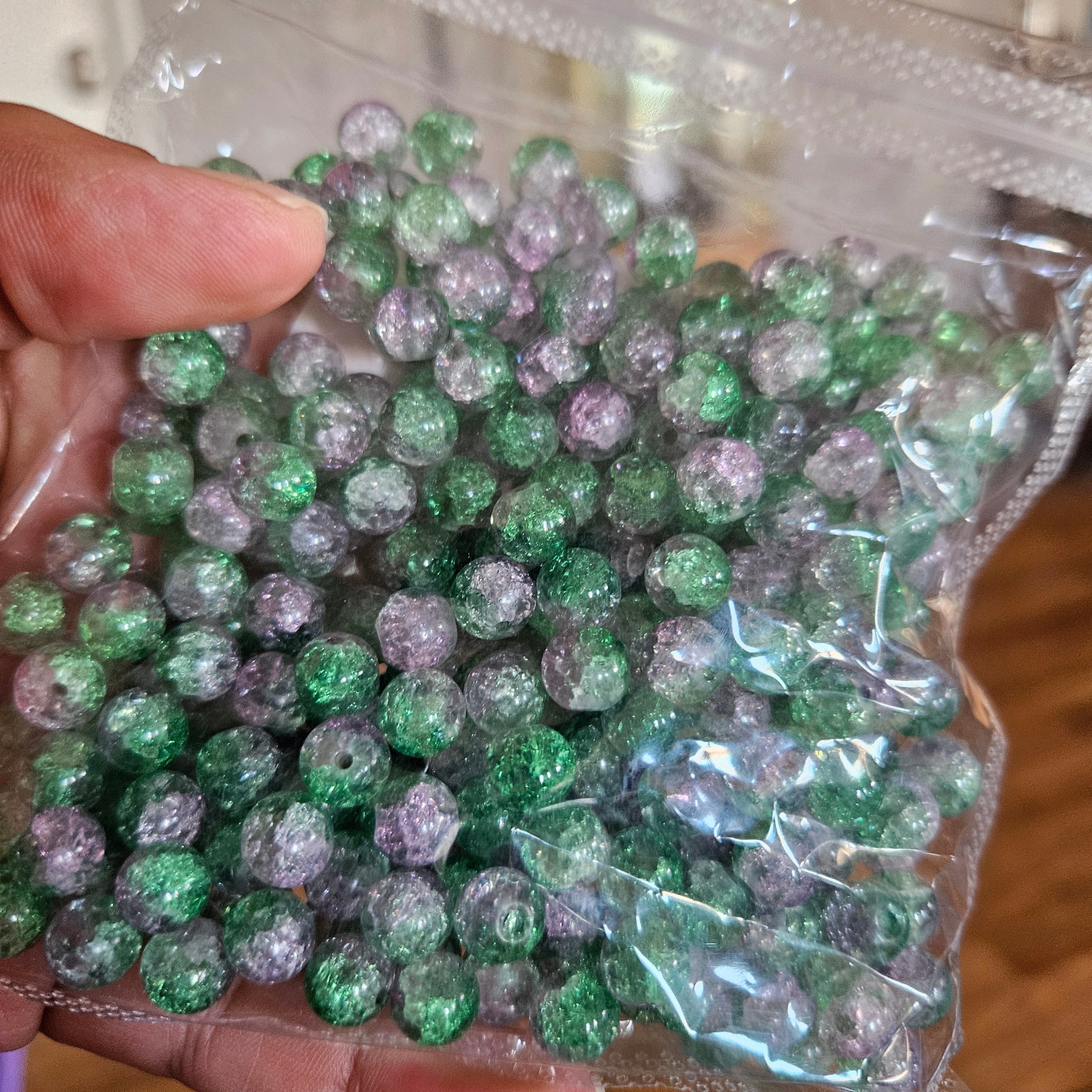 Green and Purple Confetti