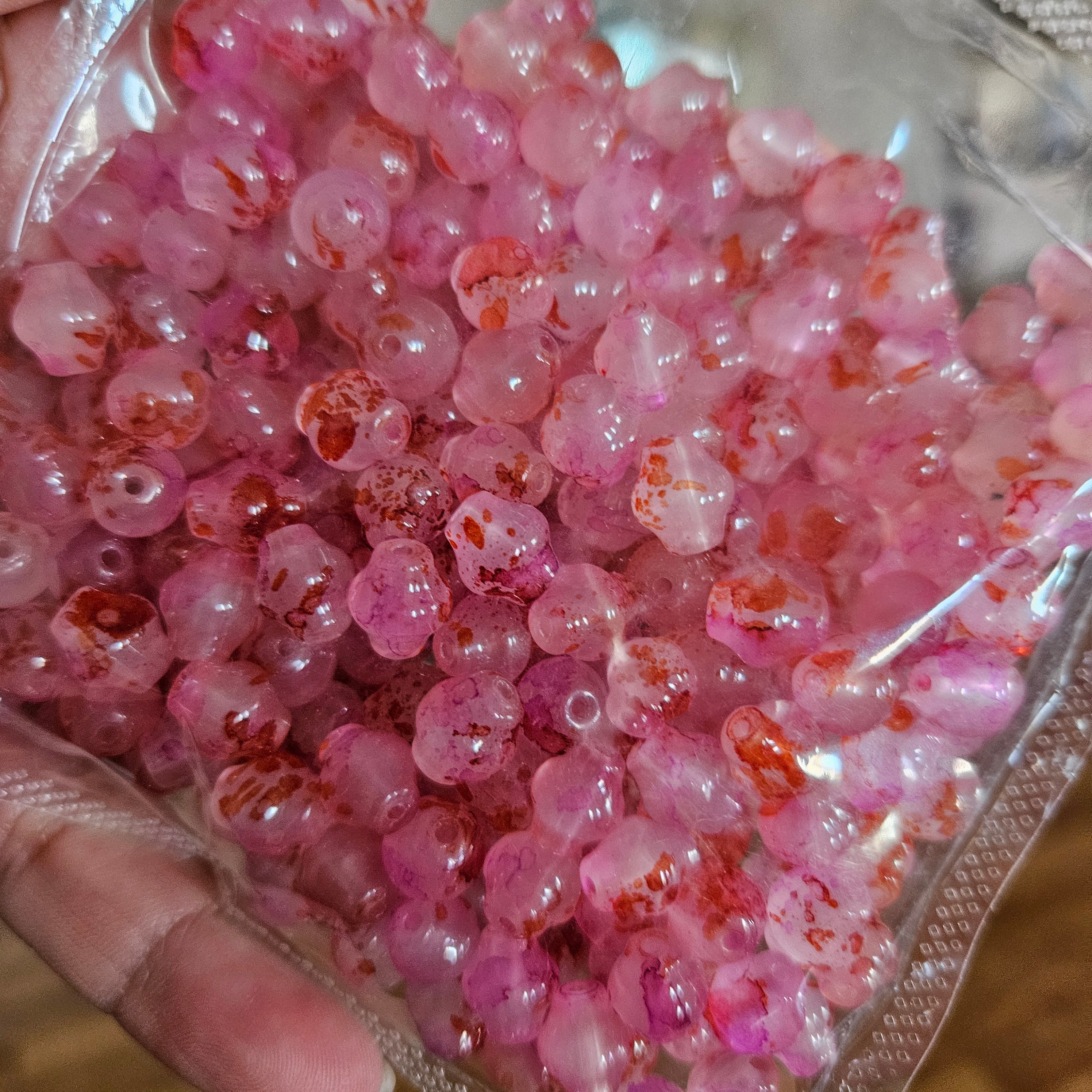 Dark Pink and Orange