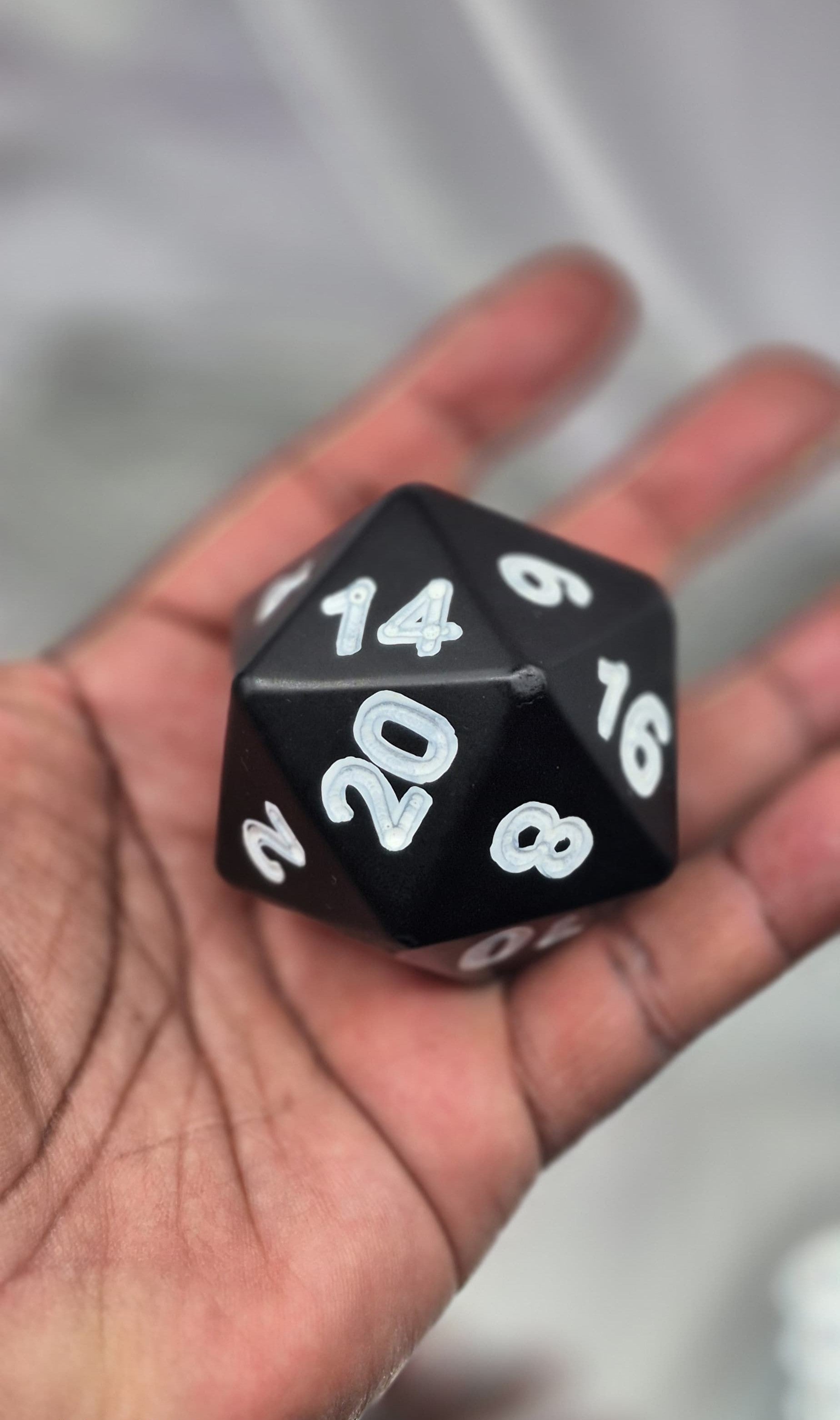 š² Black Obsidian 20-Faceted Dice