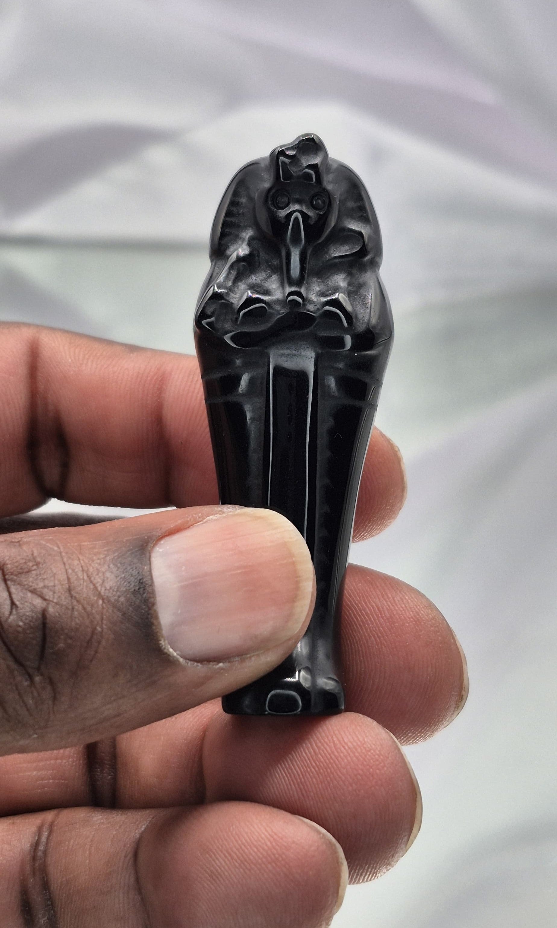 ๐ King Tutankhamun (King Tut) #2- Egyptian Obsidian Carving