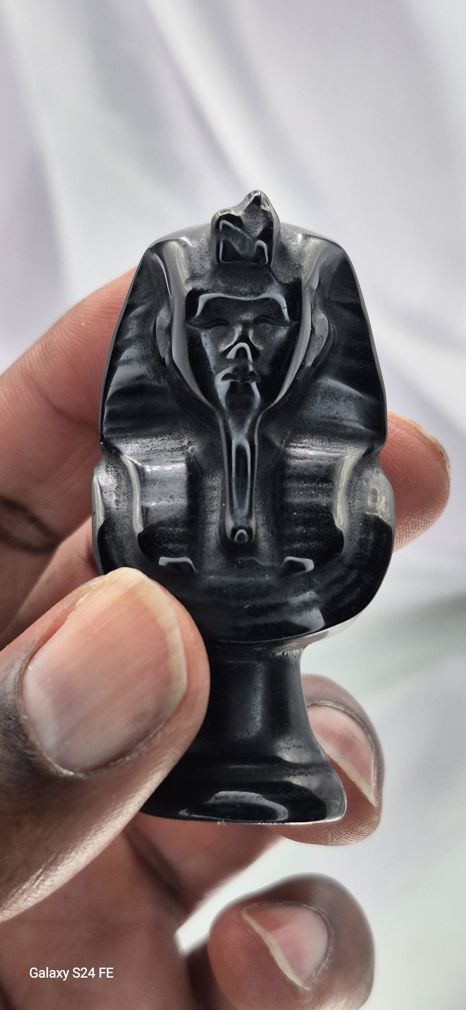 ๐ King Tutankhamun (King Tut) #1- Egyptian Obsidian Carving