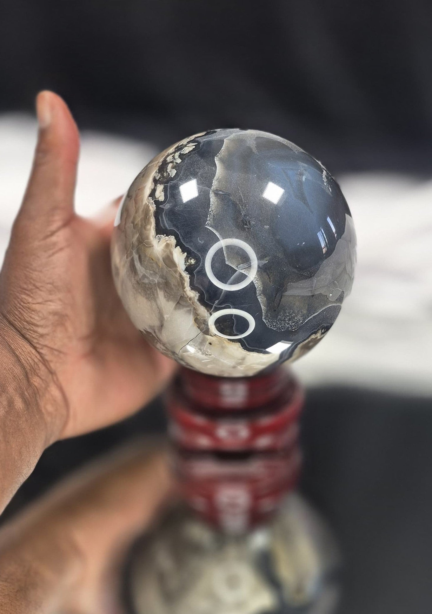 π XLG Volcano Agate Sphere
