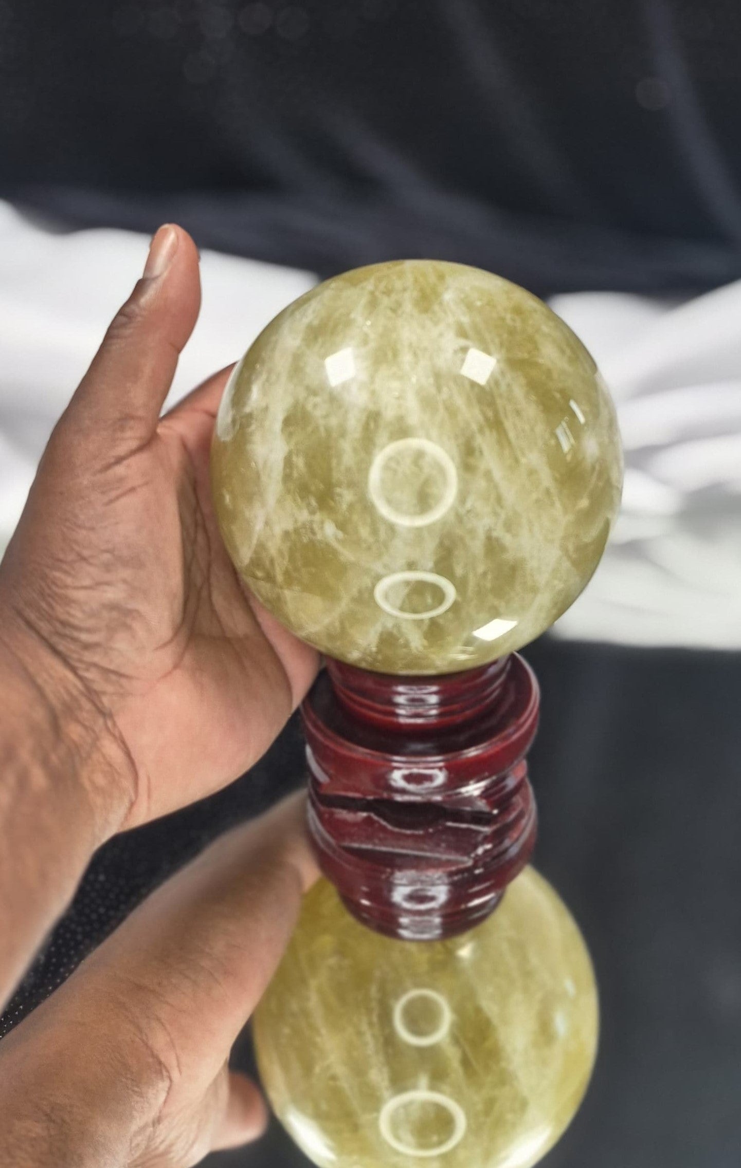 π XLG Lemon Quartz Sphere