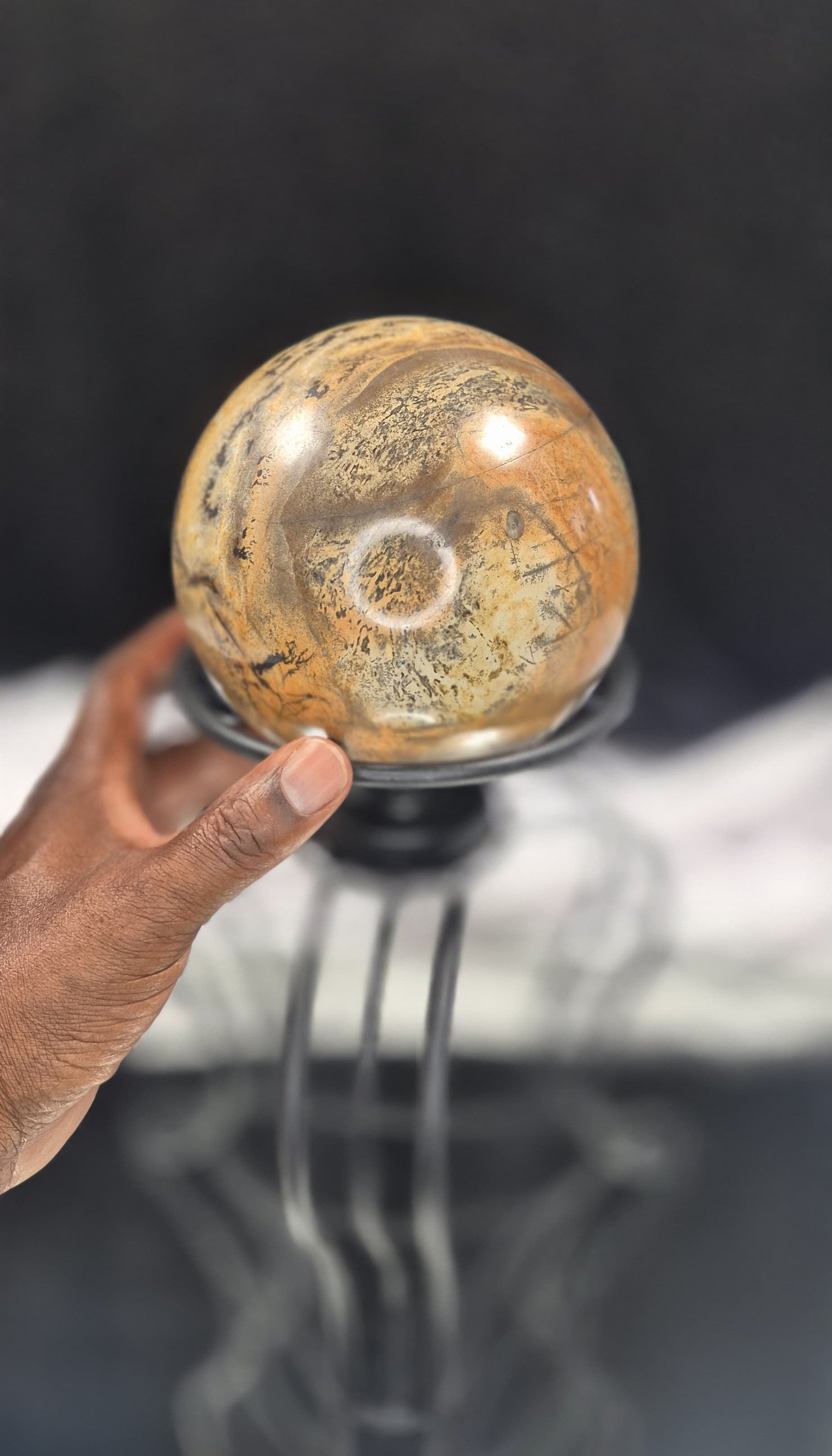 π XLG Picture Jasper Sphere - Holder Sold Separtely