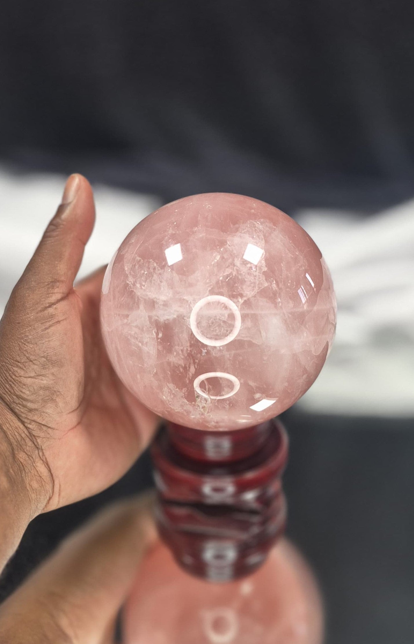 🌹 LRG Rose Quartz Sphere