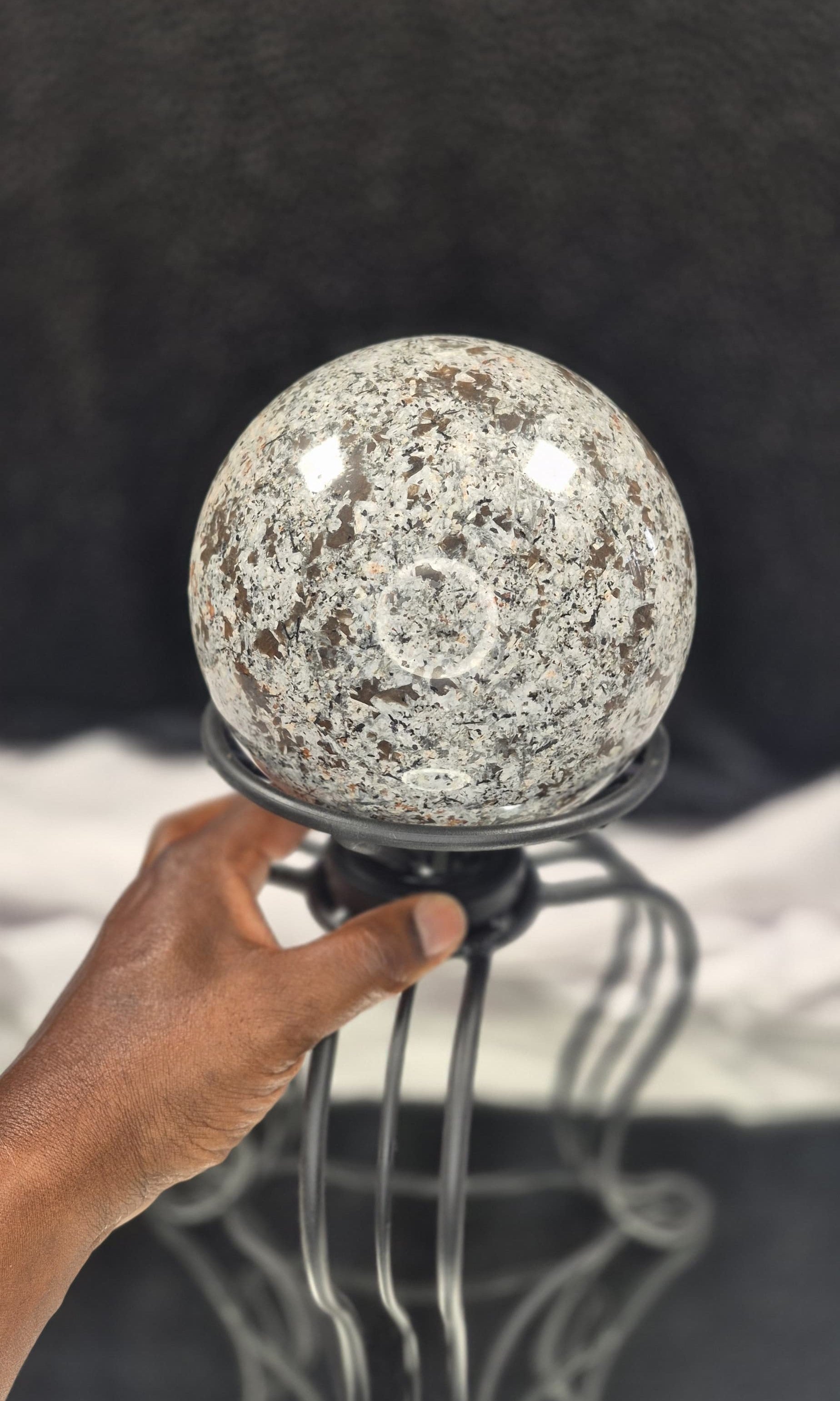 🌸 XLG Flower Yooperlite Sphere - Holder Sold Separately