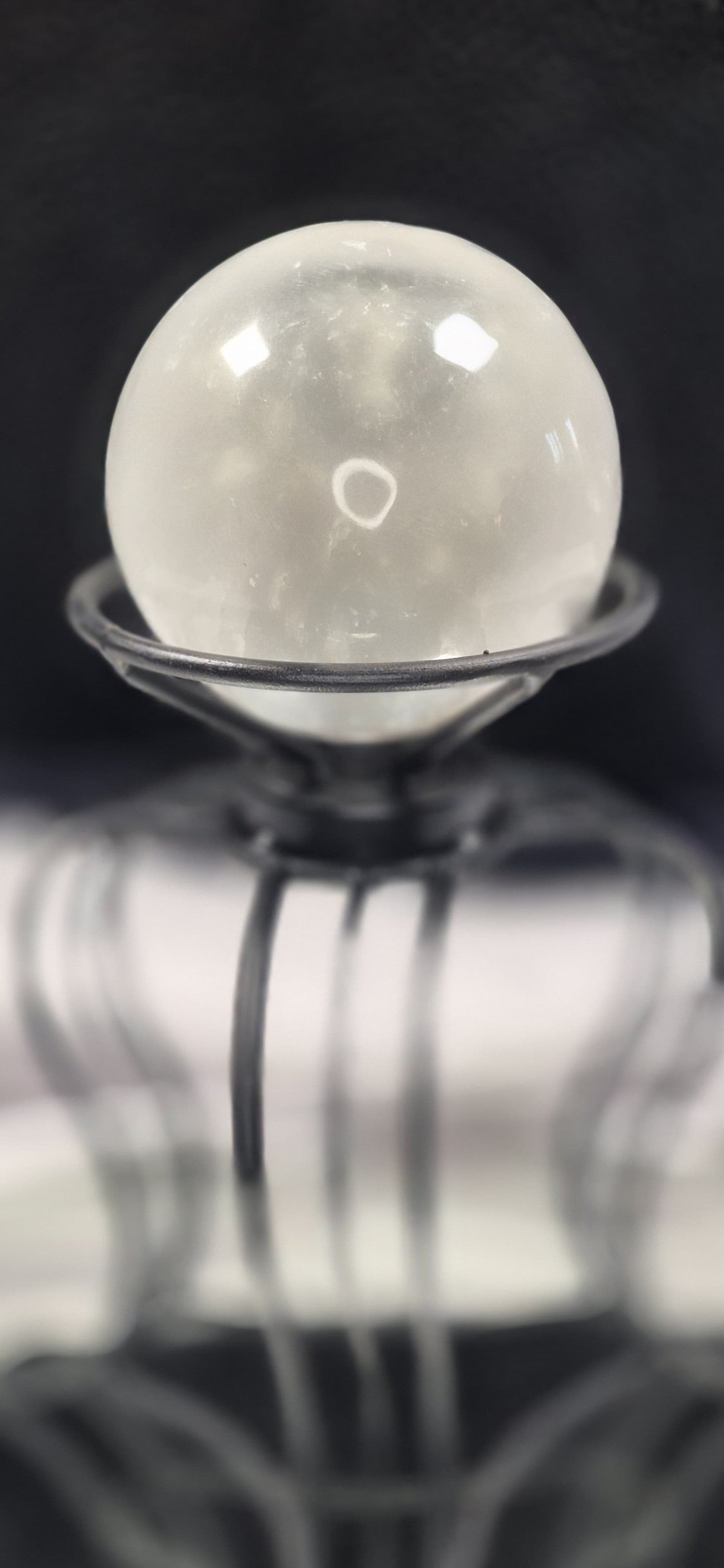 π LG Selenite Sphere - Holder Sold Separately