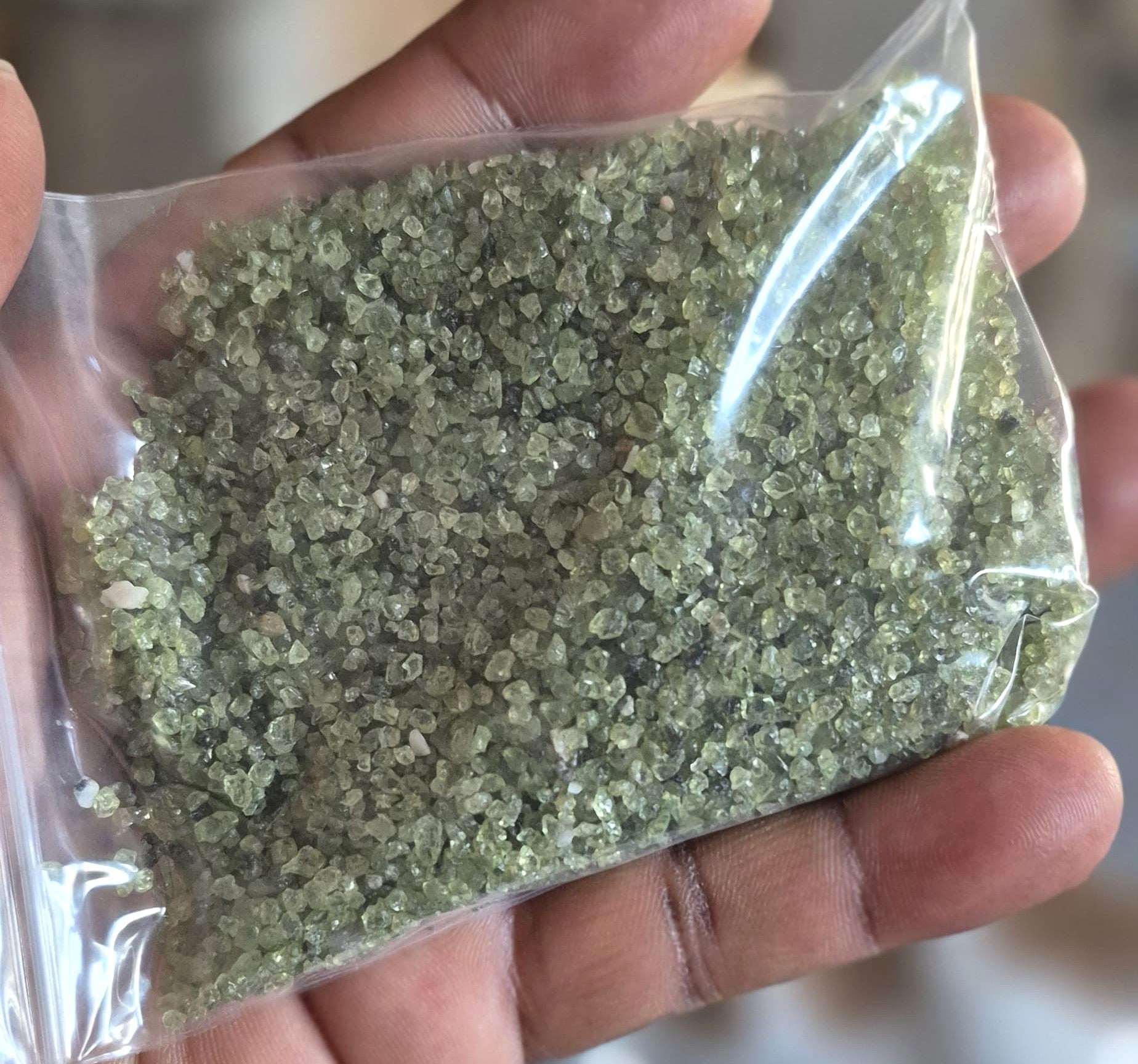 X-SML Prehnite Chip Stone Bag