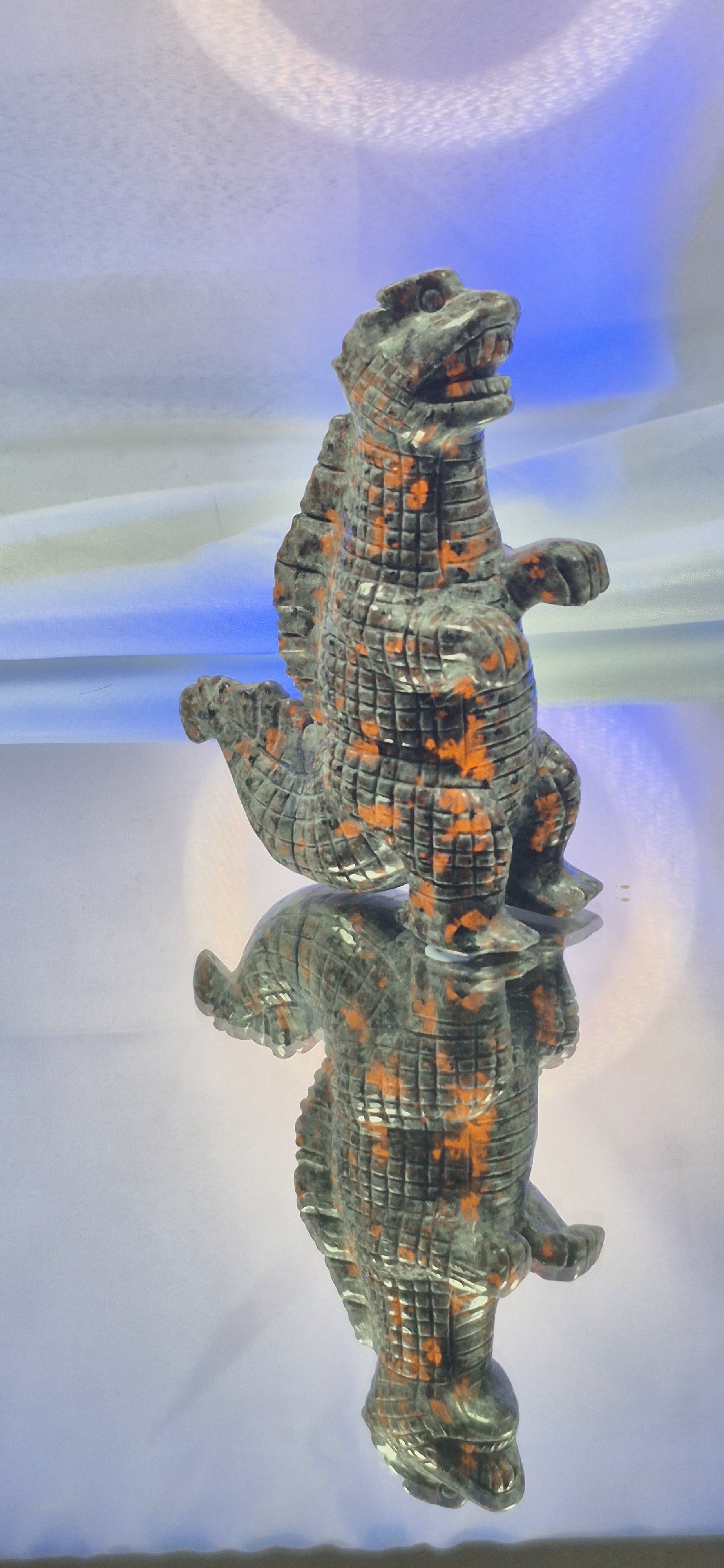 🦖 Hand-Carved Yooperlite Godzilla