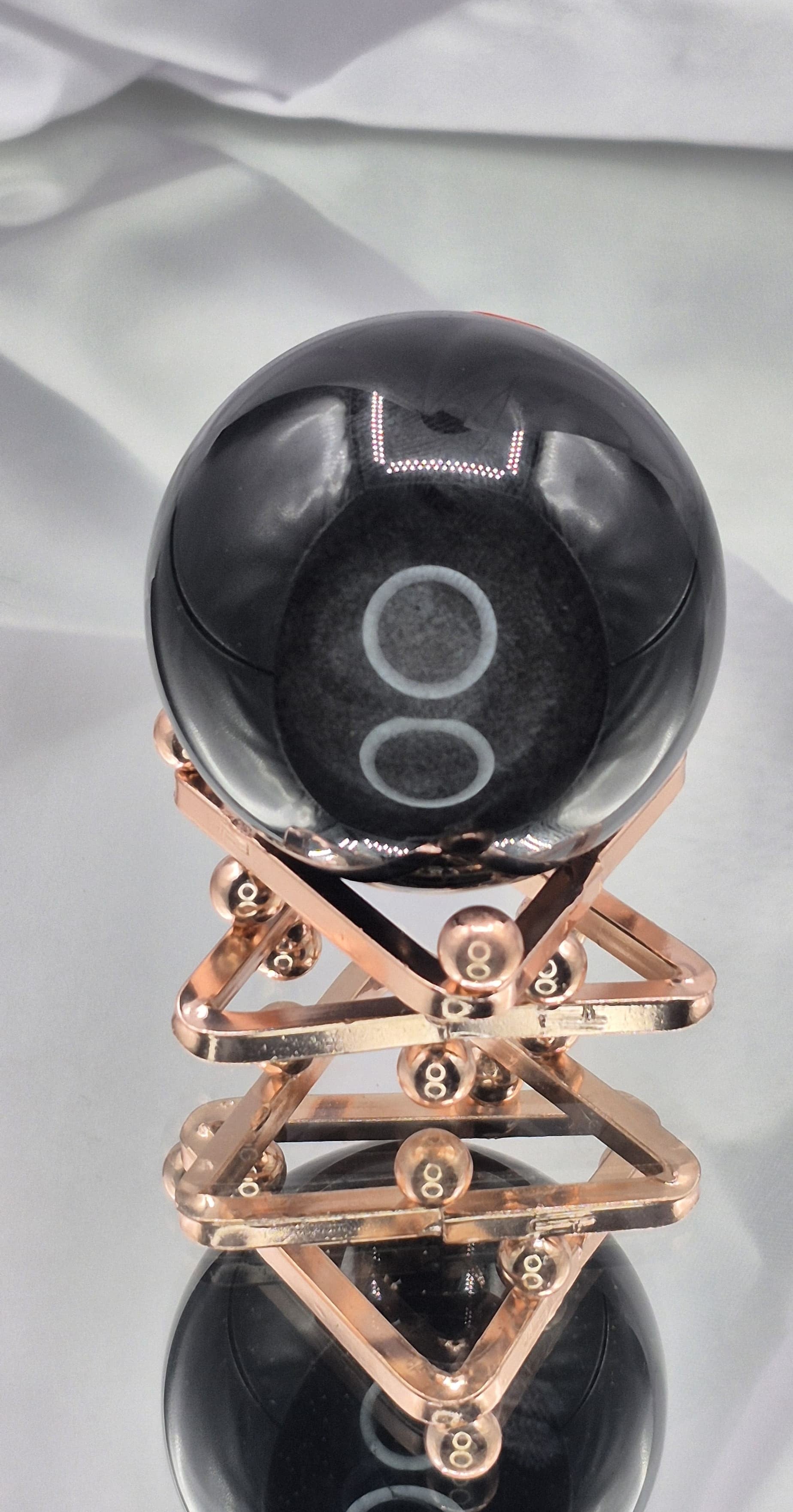 🌑 Silver Sheen Obsidian Sphere