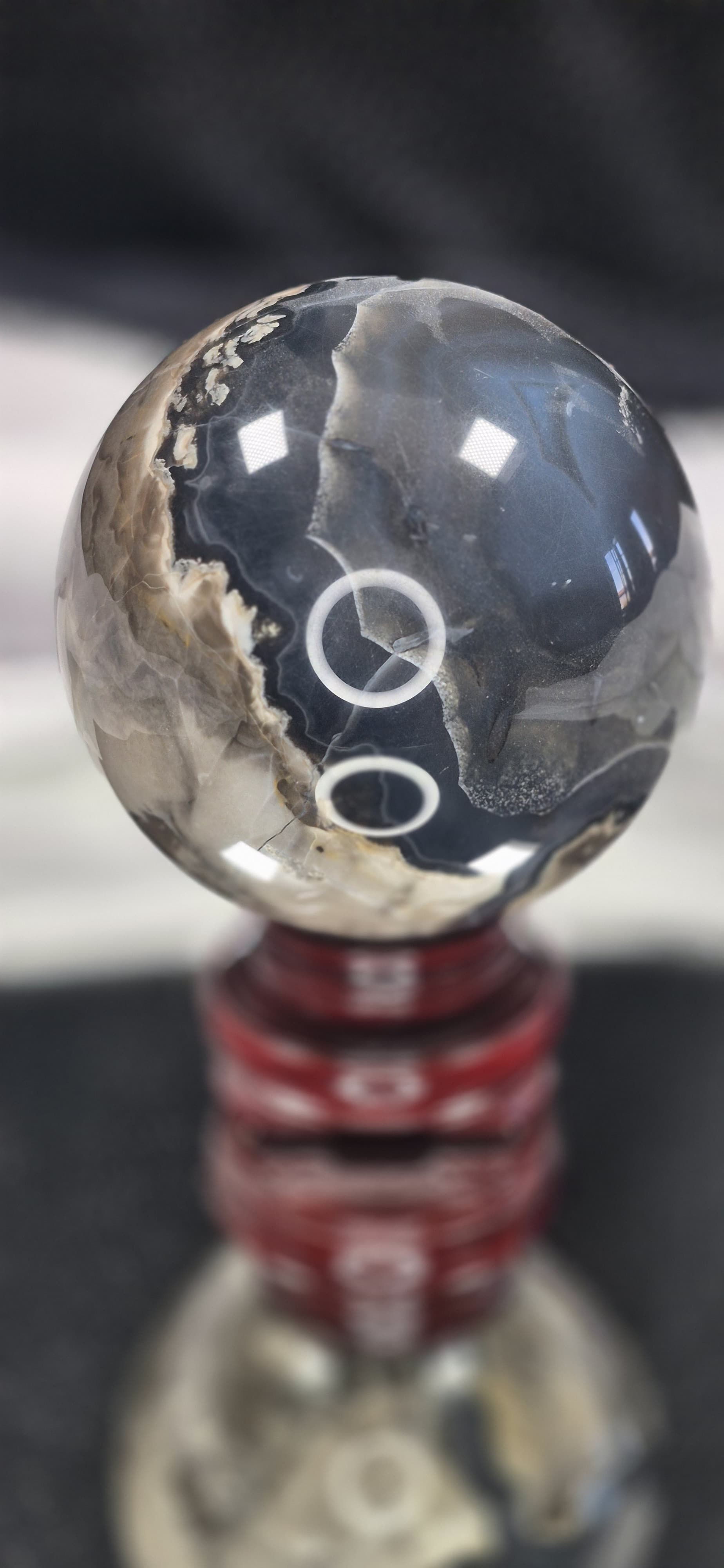 🌋 XLG Volcano Agate Sphere