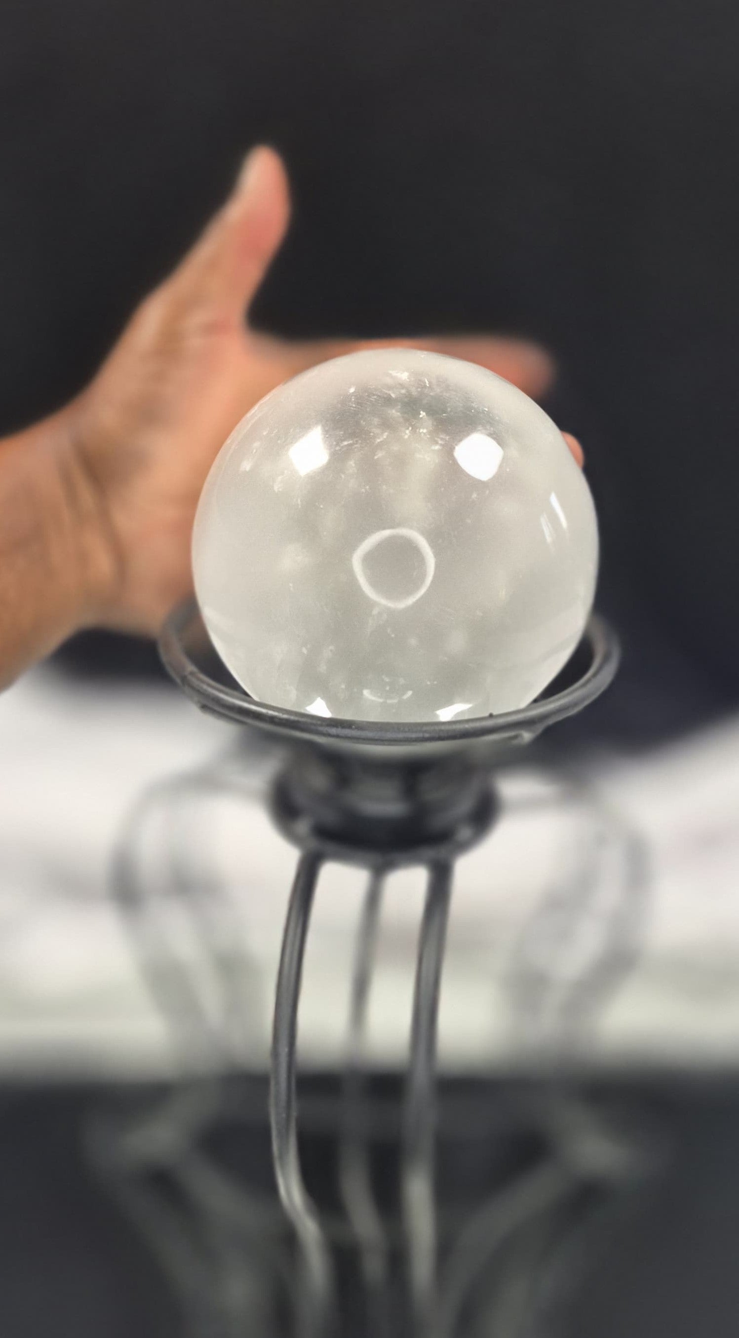 🌙 LG Selenite Sphere - Holder Sold Separately