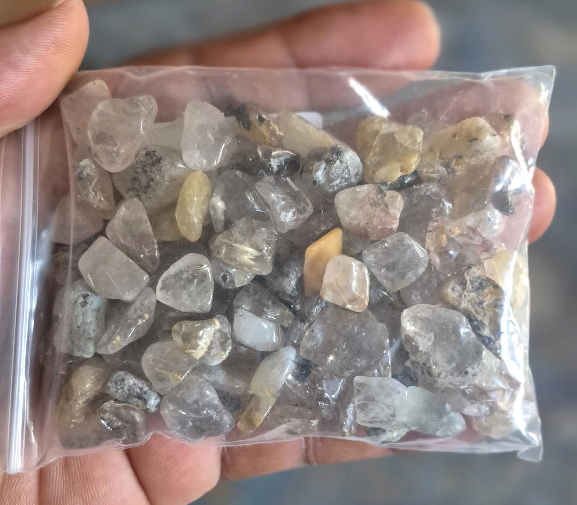 LRG Golden Rutile Chip Stone