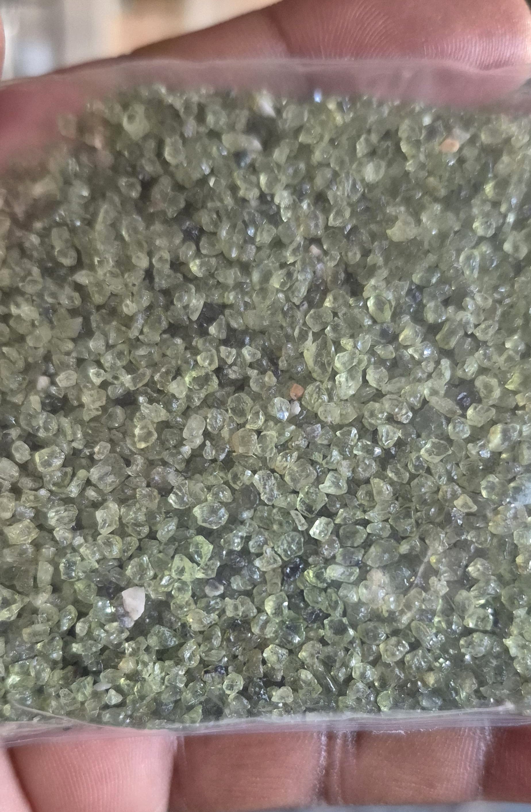 X-SML Prehnite Chip Stone Bag