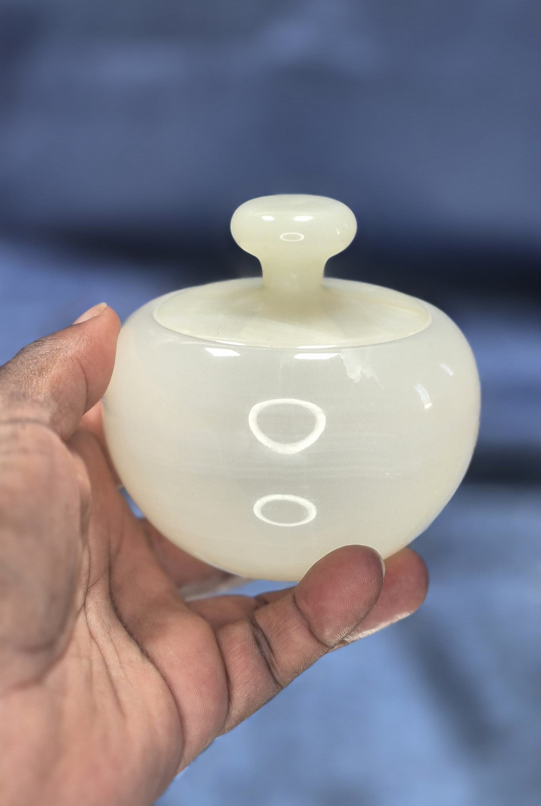 💚 Green Onyx Bowl with Matching Onyx Lid
