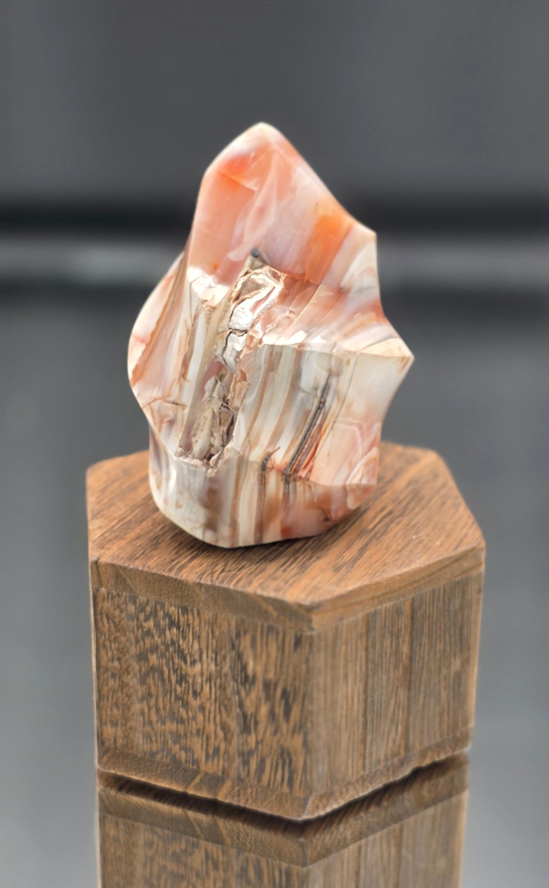 ❤️🔥 Carnelian Agate Flame — Creamy Red Beauty