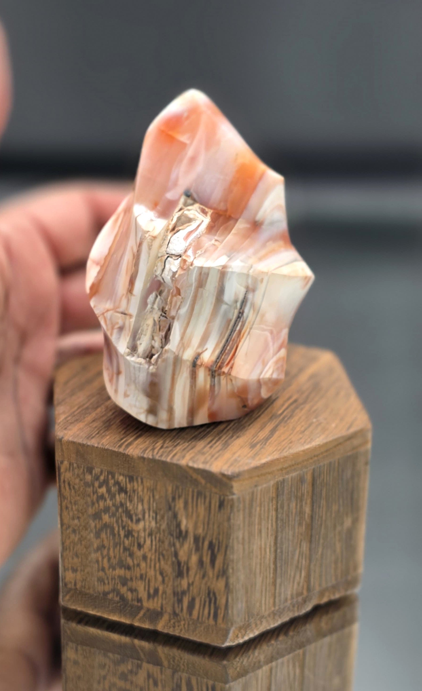 ❤️🔥 Carnelian Agate Flame — Creamy Red Beauty