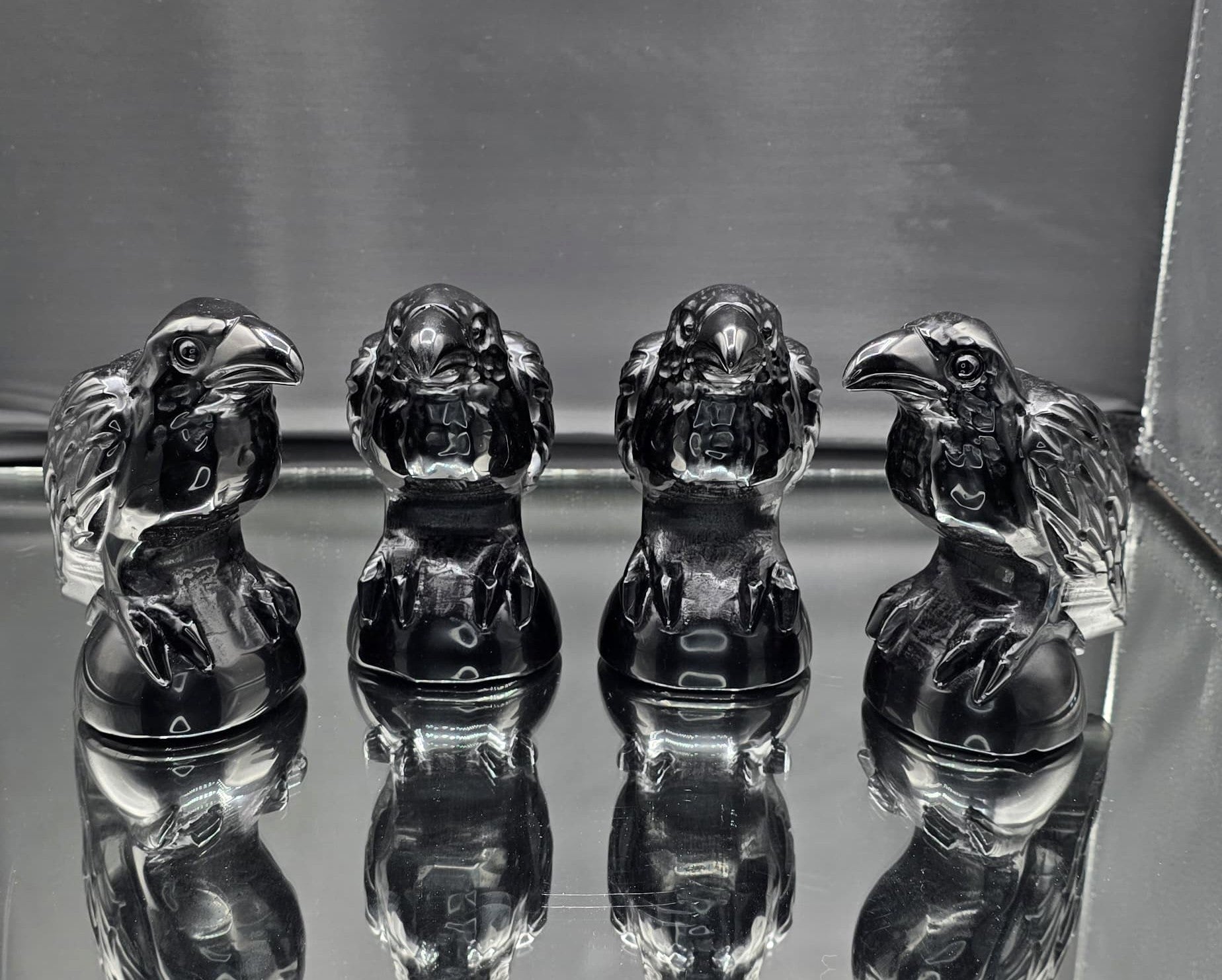 🖤🪶 Rare Hand-Carved Obsidian Raven — Large 6" Sculpture