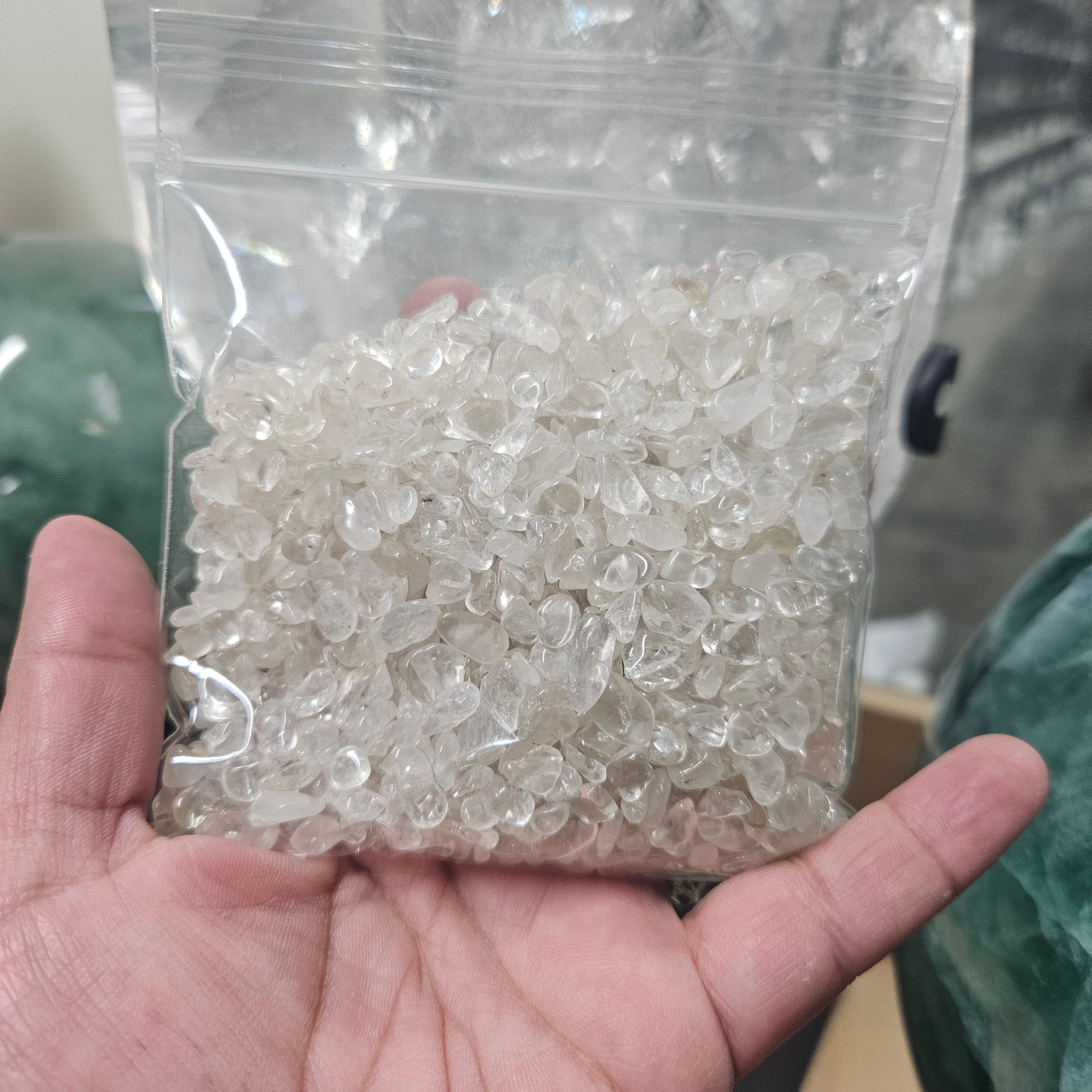 🤍 Clear Quartz Chipstone Bag (8 oz)
